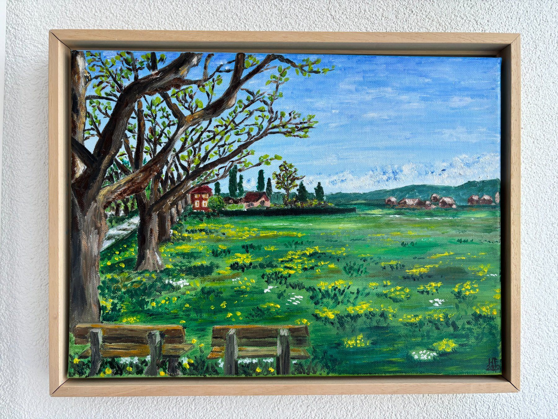 Dipinti: Frühlingslandschaft, Gemälde, Originales Ölbild mit Rahmen – Nuovo (secondo la descrizione) da Cham venduto da Felha 6
