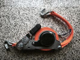 Selbstspannende Zurrgurt mit Haken - 4.7m in orange