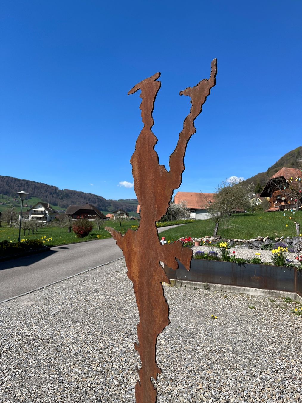 Sculture & Statue: grosse moderne Eisenskulptur /  2.25 Meter hoch – Usato da Gelterfingen venduto da art-and-more 3