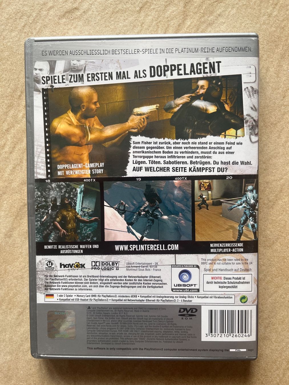 Sony Spiele: Jeu Tom Clancy's Splinter Cell Double Agent pour PS2 – Gebraucht aus Vernayaz von Darkfrost 1