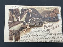 Postkarte Trümmelbachfälle 1898  (P17)