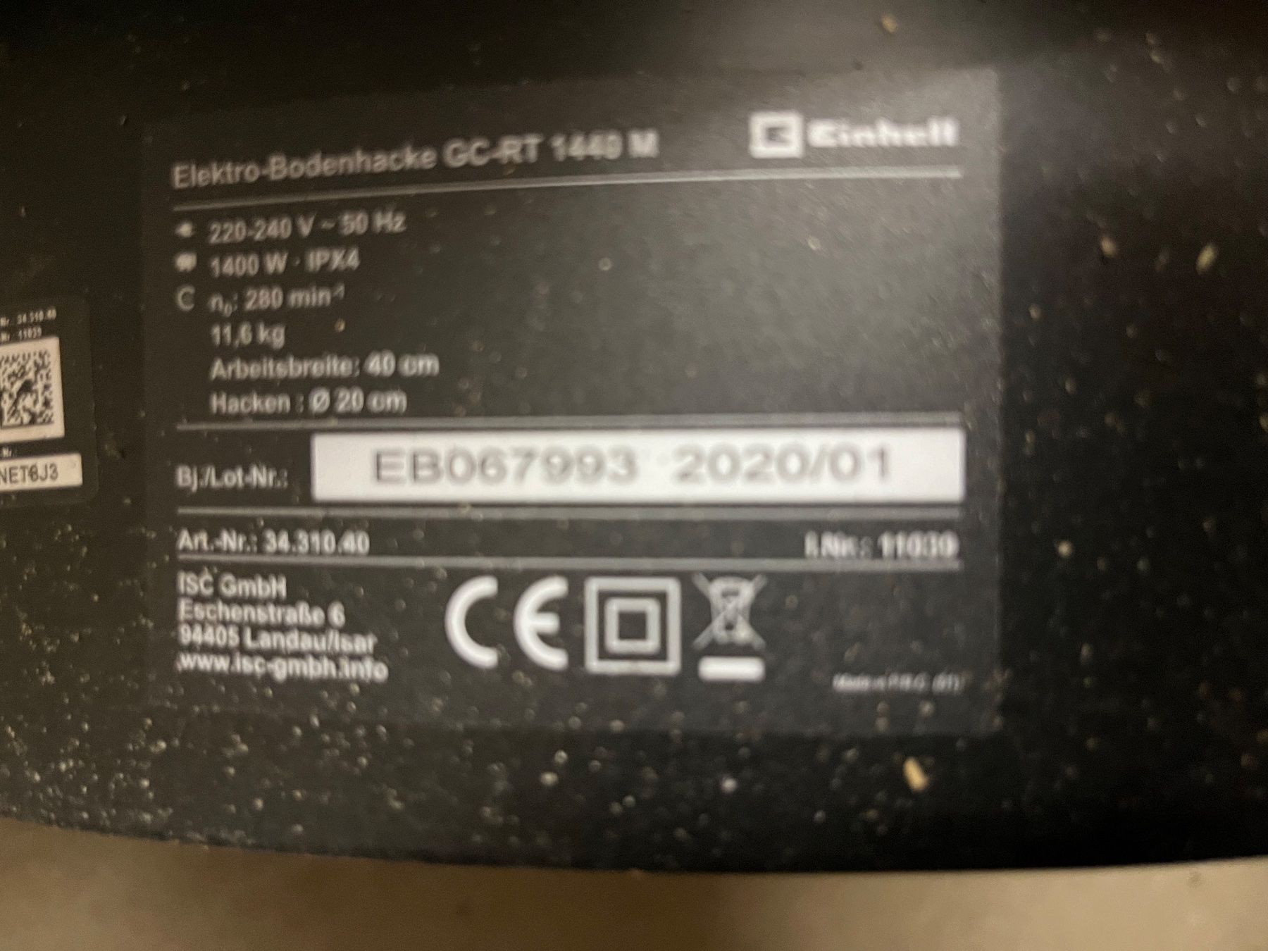 Einhell Tutte le macchine: Motorhacke Einhell 230 Volt weiter Angaben siehe Typenschild – Usato da Schänis venduto da escherstrasse22 2