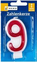 Zahlenkerze 6.5 cm 9