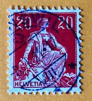Nr.108 Sitzende Helvetia mit Schwert GESTEMPELT   