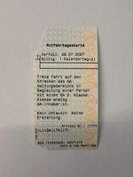 Mitfahrttageskarte SBB GA