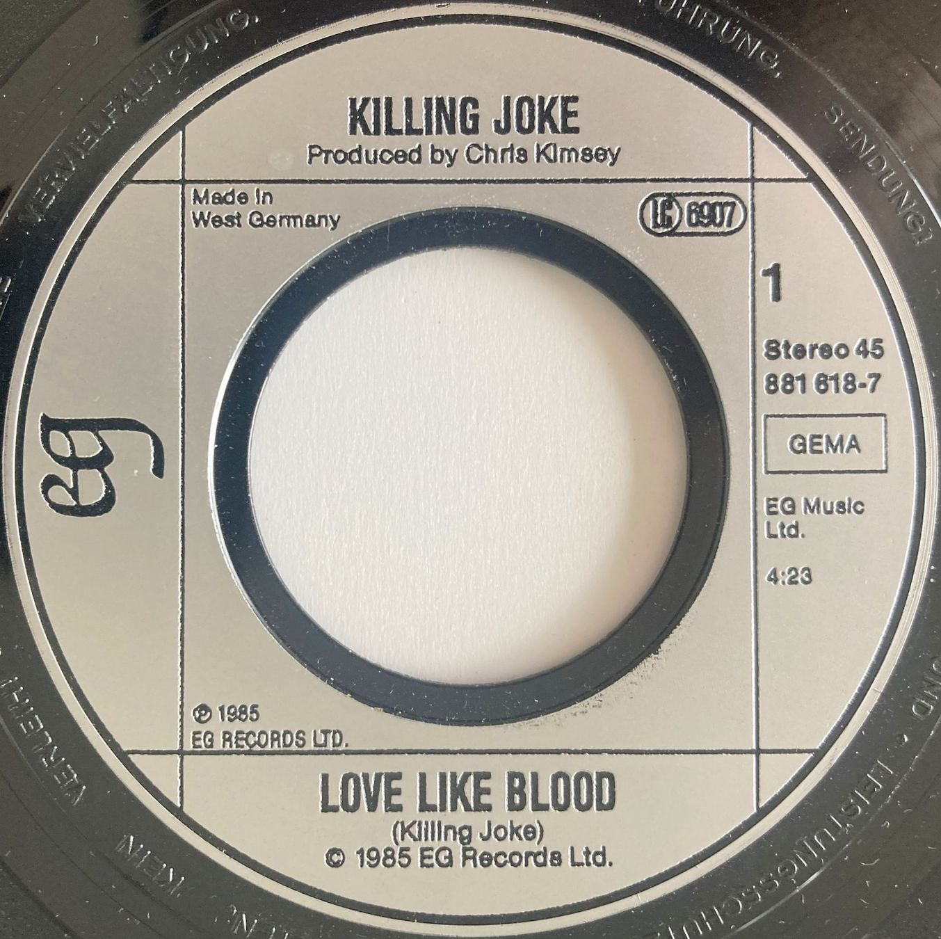 Dischi in vinile: KILLING JOKE - LOVE LIKE BLOOD – Usato da Bottens venduto da hotter-than-hell 2