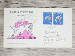 CL06 Enveloppe + Timbre Norvège 1971