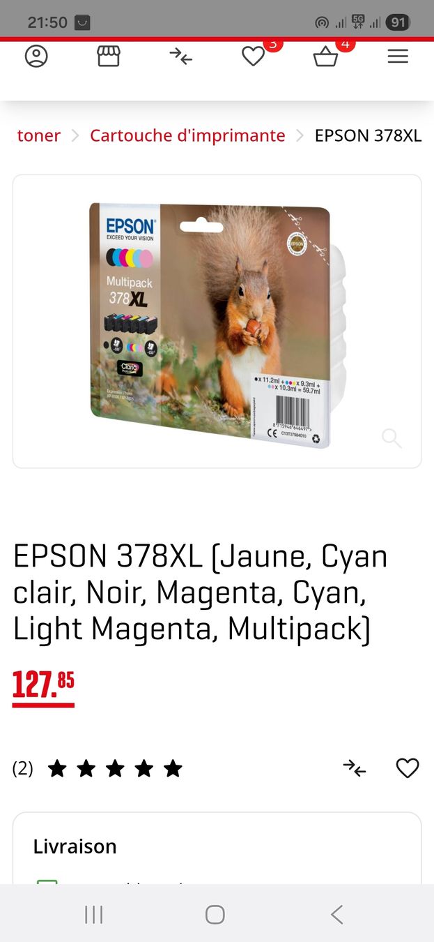 Epson Cartucce per stampanti & toner: Cartouche Epson pour Epson XP-15000 – Nuovo e nell'imballaggio originale da La Tour-de-Peilz venduto da Jonny-deep 3
