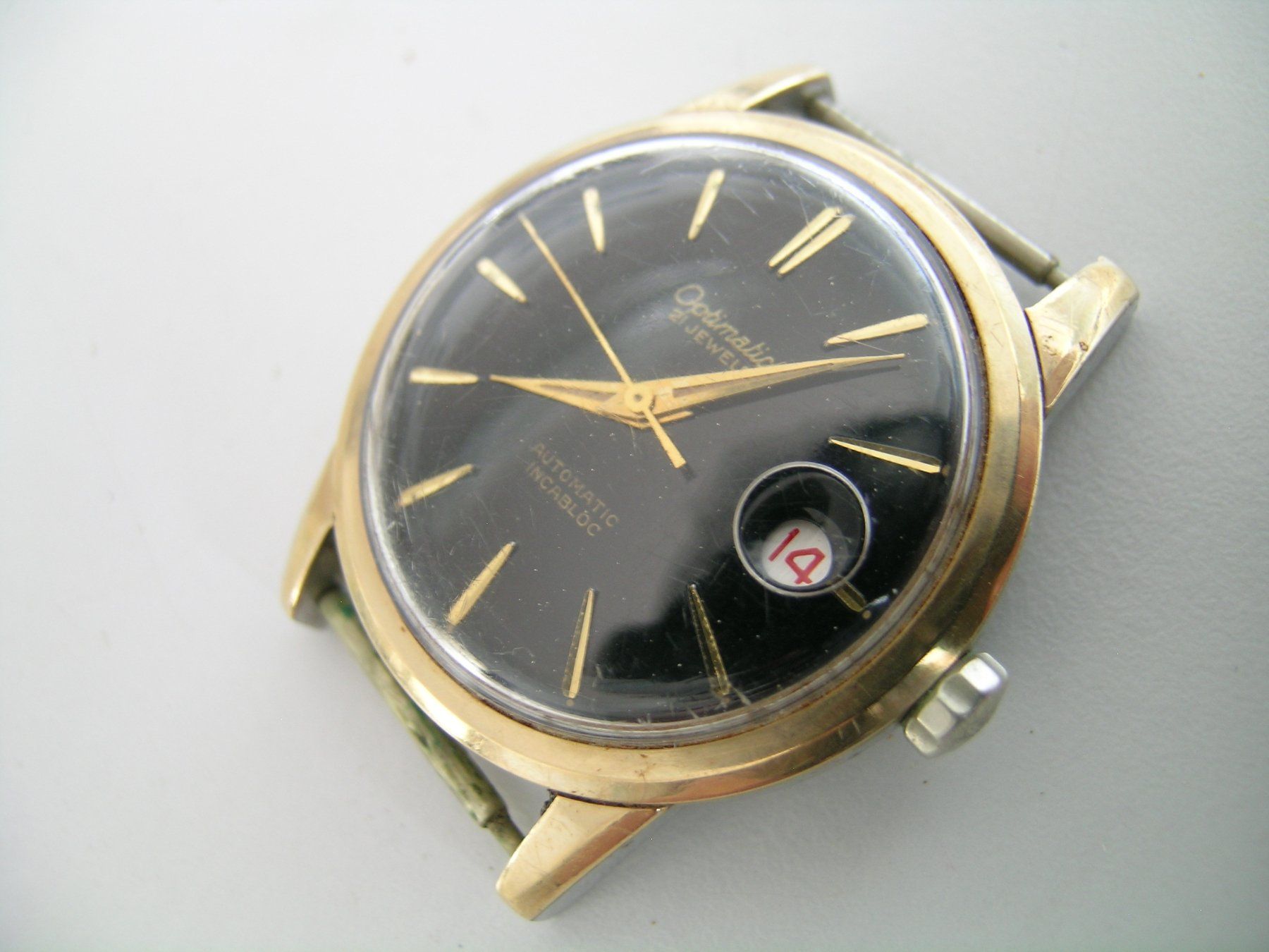 Montres: getragene OPTIMATIC-Armbanduhr, ca. 1955 – D'occasion à Grenchen par esa-9162-9164