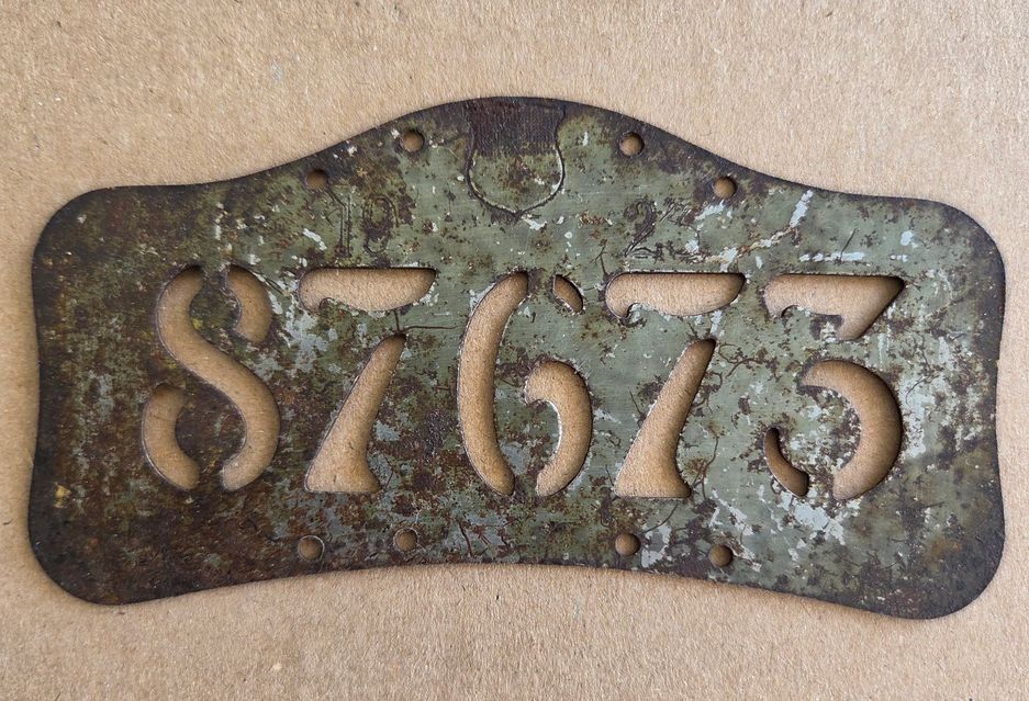 Sachs Insegne: Velonummer VD 1923 Plaque Velo – Usato da Schenkon venduto da Uhu007