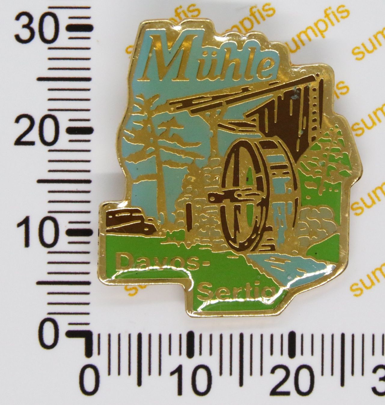 Placchette & Badge: Pin Restaurant Mühle Davos-Sertig – Usato da Winterthur venduto da sumpfis