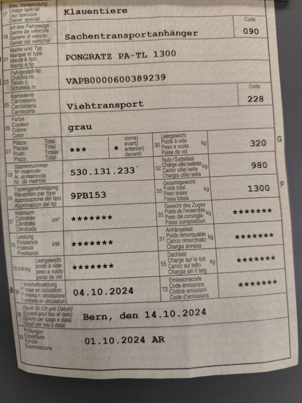 Pongratz Rimorchi: Kleinviehanhänger Pongratz – Usato da Worb venduto da balib 7