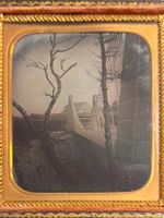 6th Plate Daguerreotypie BRÜCKE / LANDSCHAFT um 1860