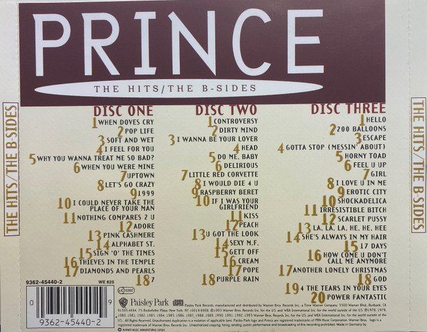 CD: 3-CD Prince - Ultimate collection (1993, Fatbox) – Usato da Möriken AG venduto da mineralia 1