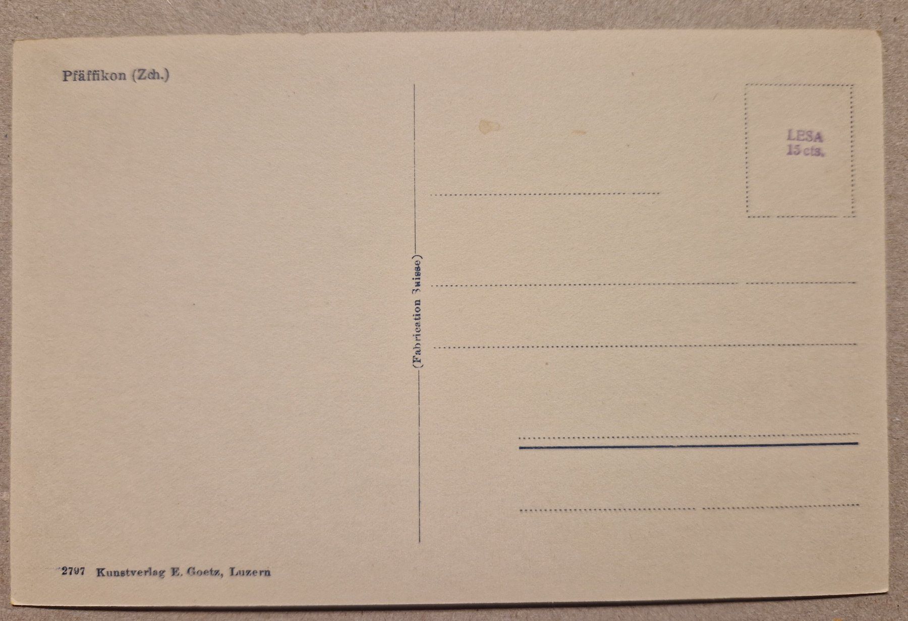 Cartoline postali: Top Pfäffikon (Zch) – Usato da Melchnau venduto da Fishel 1