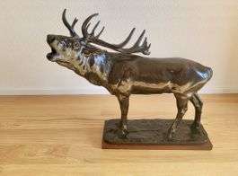 JOSEF FRANZ PALLENBERG / RÖHRENDER HIRSCH, 1905 / Bronze