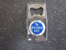 Vintage Haldengut Flaschenöffner Kunststoff/Kronkorken