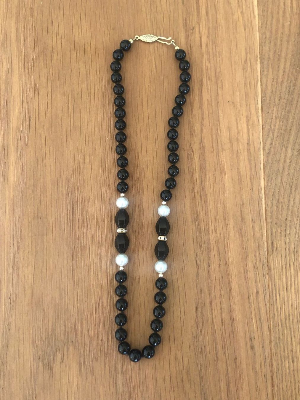 Perle (finte): schwarze Perlenkette 47cm lang – Usato da Hattenhausen venduto da Topas00 2