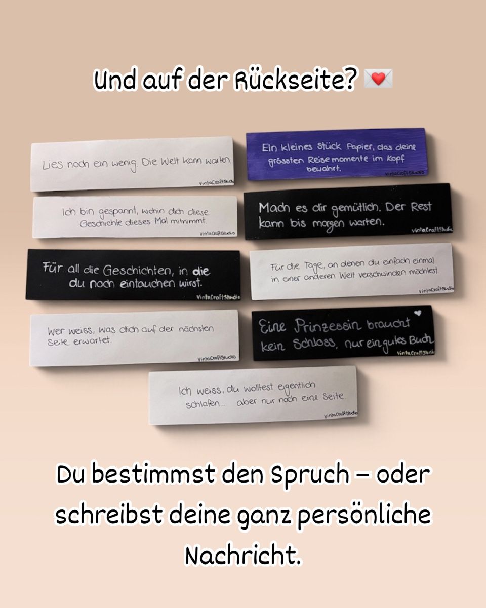 Autres collections & raretés: Personalisierbares Designer Lesezeichen – Neuf (Voir description) à Bichwil par VintaCraftAtelier 3