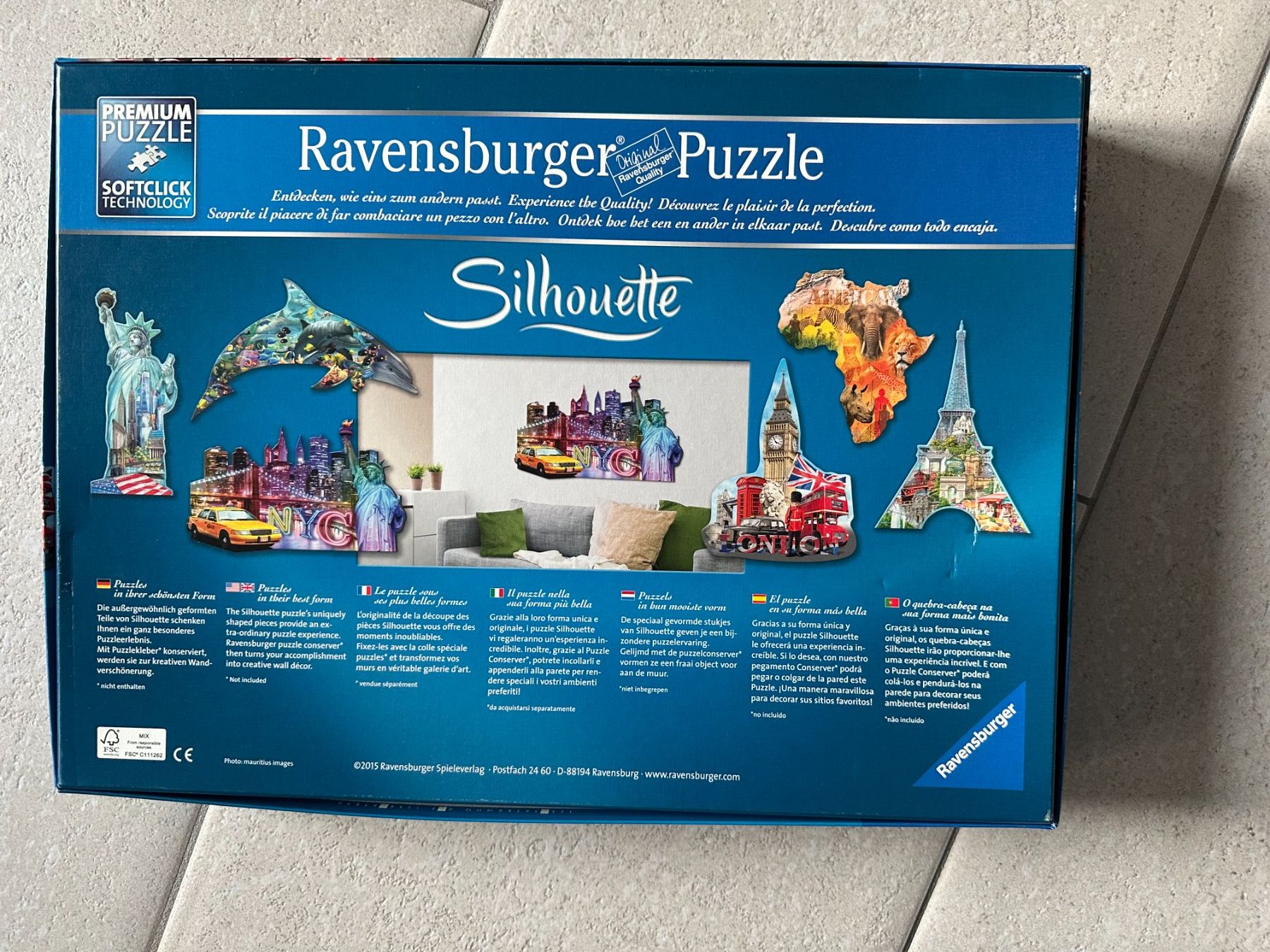 Ravensburger Puzzle: 2 aussergewöhnliche Ravensburger Puzzles "Silhouette" – Usato da Zürich venduto da Linthi1 1