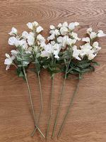 Kunstblumen weiss lang - 5 Stk