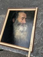 Antikes Oelgemaelde: Charakterkopf eines bärtigen Mannes!