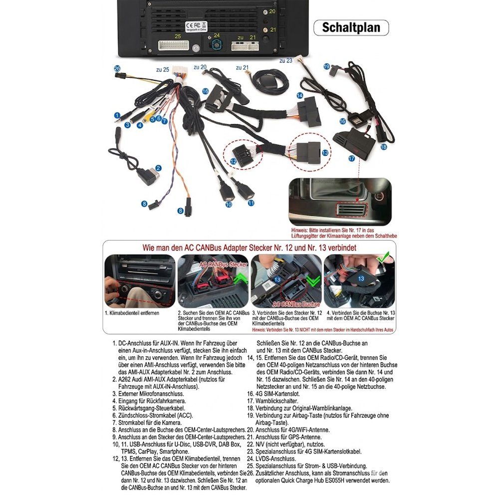 Navigatori: Audi A4 A5 Android Blidschirm Carplay DAB+ S4 S5 Autoradio – Nuovo e nell'imballaggio originale da Chiasso venduto da online.shop 6
