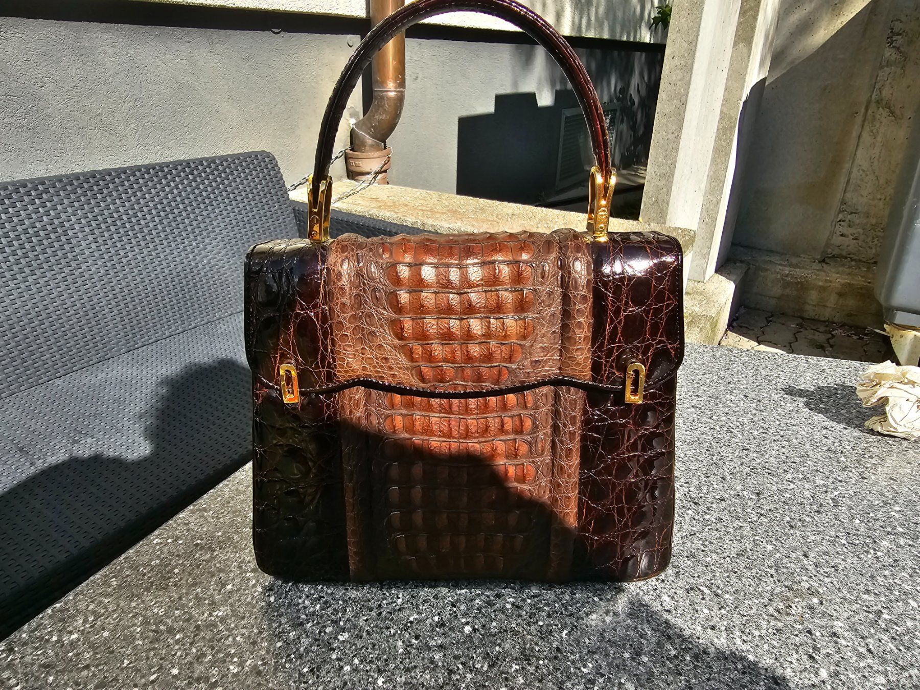 Taschen: Vintage Kroko Tasche Top Zustand – Neu und originalverpackt aus Zürich von Melossoap