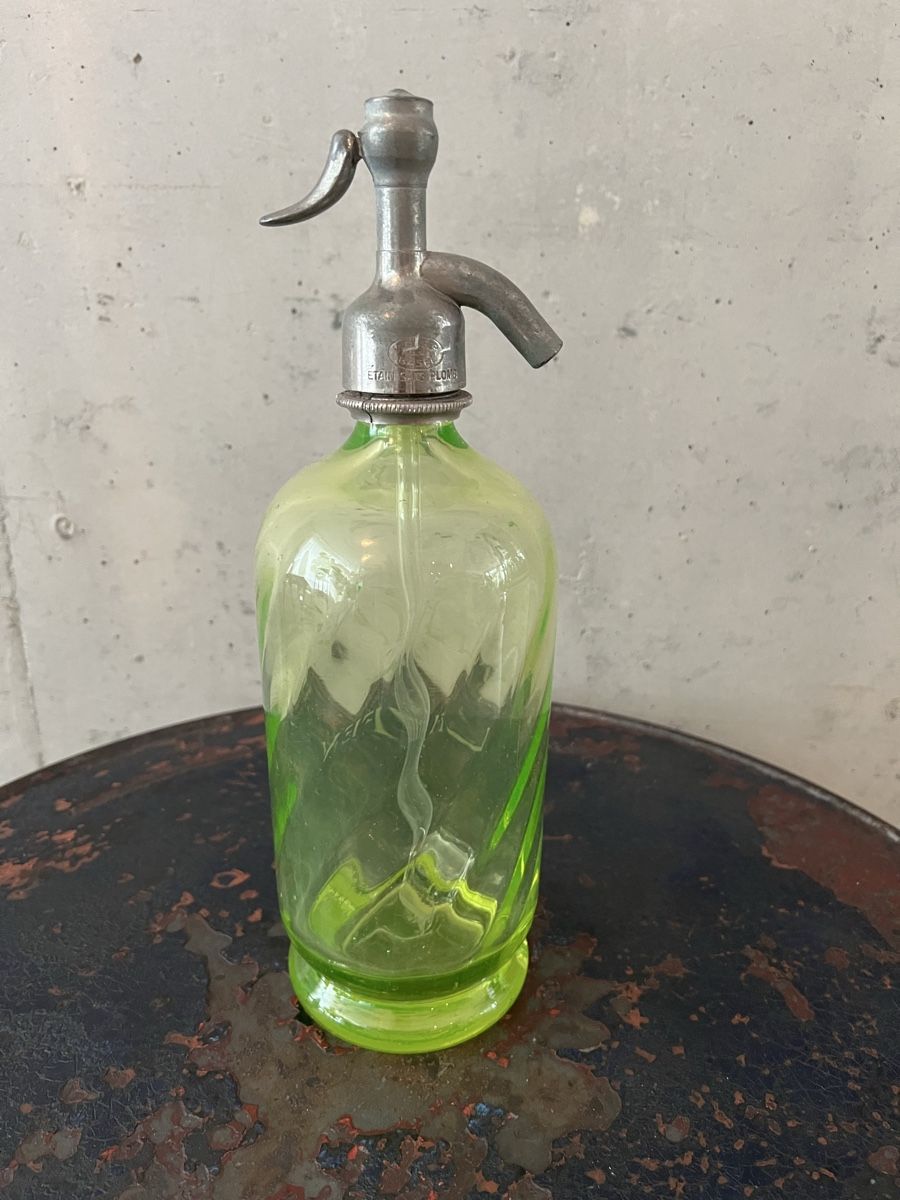 Bottiglie: Antike Syphonflasche aus Uranglas – Usato da Wabern venduto da La-Vitrine 1
