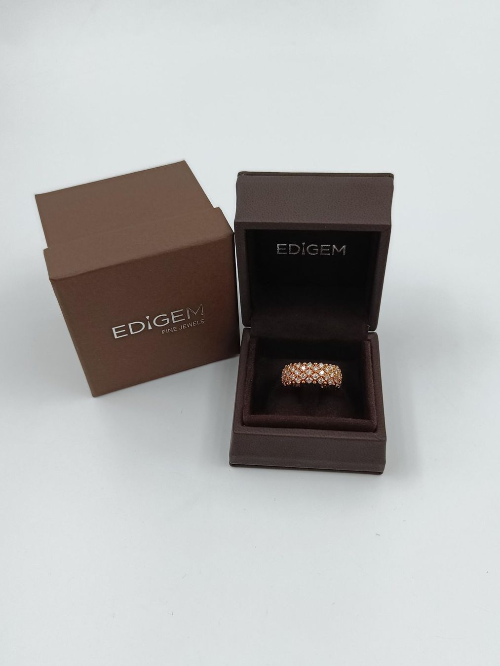 Anelli: FULL PAVÉ DIAMANT RING IN 750 ROTGOLD – Usato da Luzern venduto da EdiGem 1