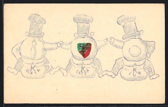 Cartoline postali: Köln, Kölner Kluten-Klub, Rückenansic – Usato da Berlin venduto da bartko-reher