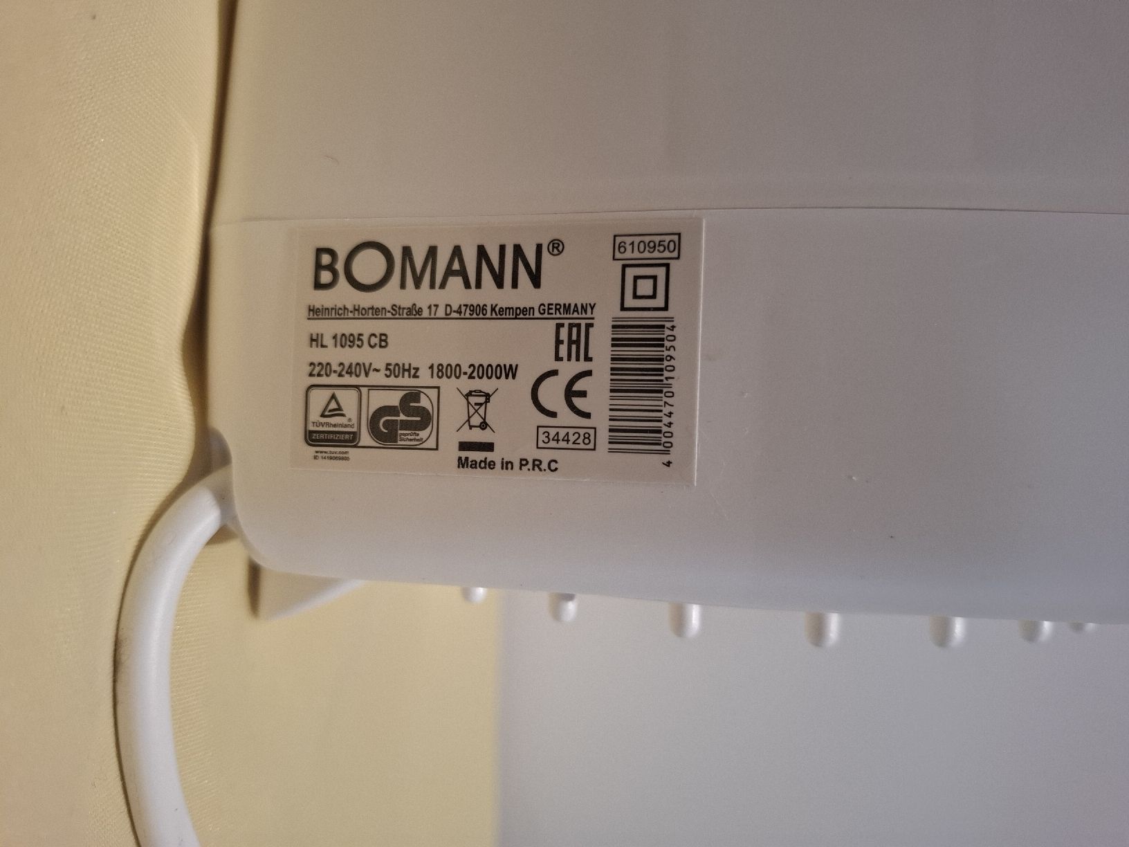 Radiatori: Heizlüfter Bomann – Usato da Ottenbach venduto da Rasenmaeeher 3