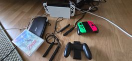 Nintendo Switch inkl. Zelda Spiel und 2 Kontroller - wie neu