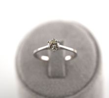 Solitärring Weissgold 18K