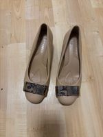 Damenschuhe beige Grösse 38 mit Schlangenmuster