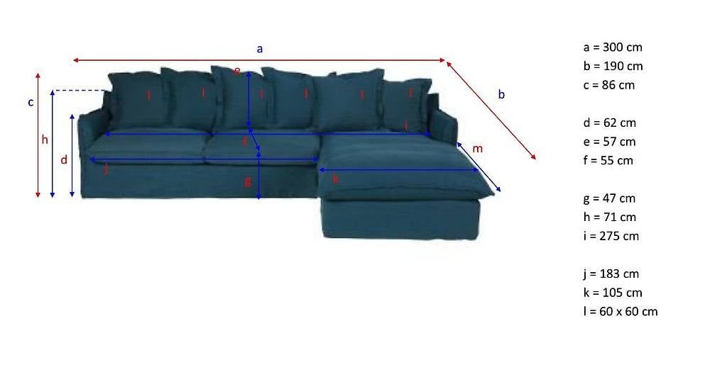 Divani: 5 seater Navy linen sofa with chaise  – Usato da Dietikon venduto da eka_pd98 3