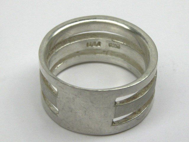 Anelli: breiter Ring 3 reihig Silber 925 + PPG Gr. 57 – Usato da Ermatingen venduto da Decovin 4