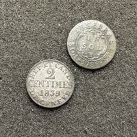 2 Kantonal Münzen Kanton Genf