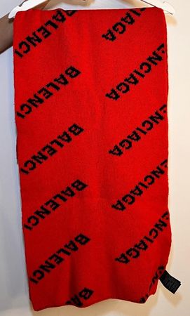 Balenciaga Schal, rot mit Allover-Logo
