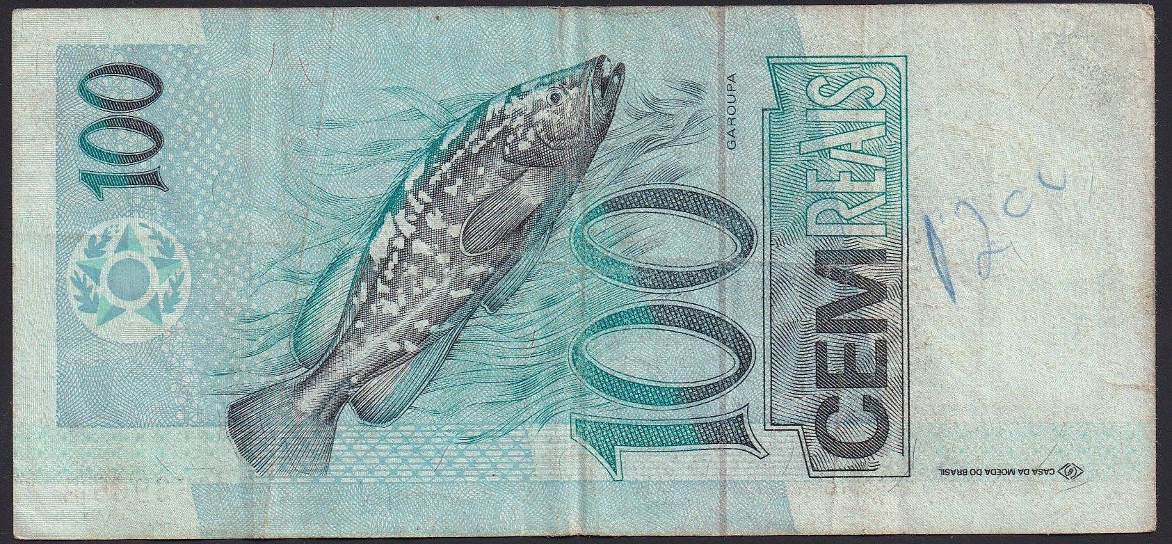 Banknoten: Brasilien 100 Reais 2006 – Gebraucht aus Brugg AG von banknoten_muesli 1