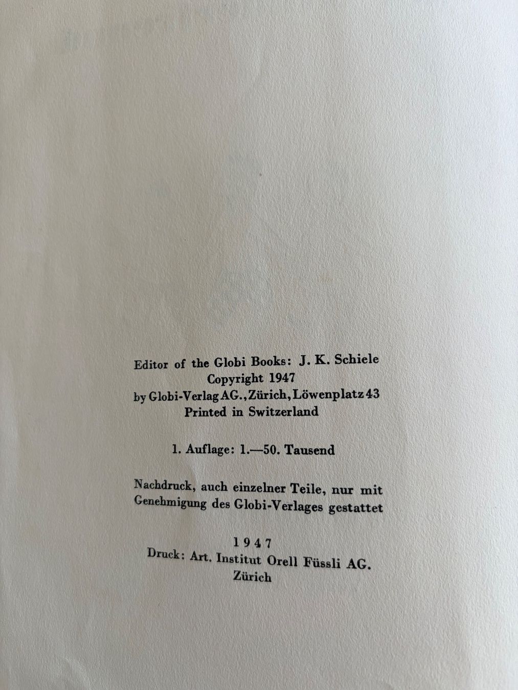 Libri: Globi 1.Auflage 1947 – Usato da Küsnacht ZH venduto da Dasdoo 1