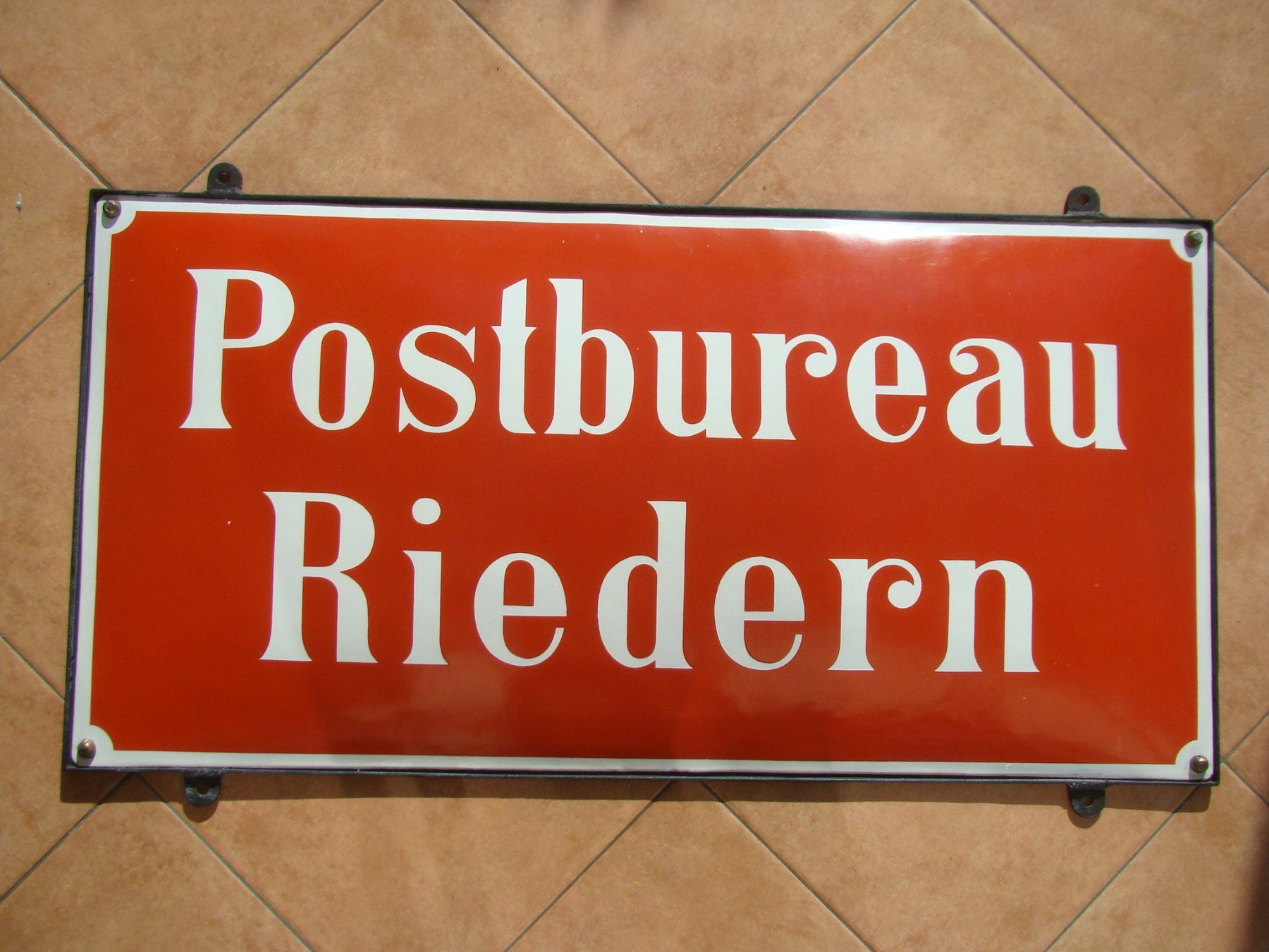 Insegne: Emailschild PTT Post Postbureau Riedern ( Kanton Glarus) alt – Usato da Walzenhausen venduto da Vanquish711