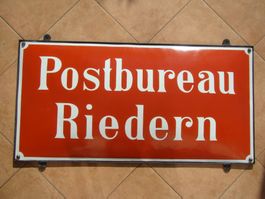 Emailschild PTT Post Postbureau Riedern ( Kanton Glarus) alt