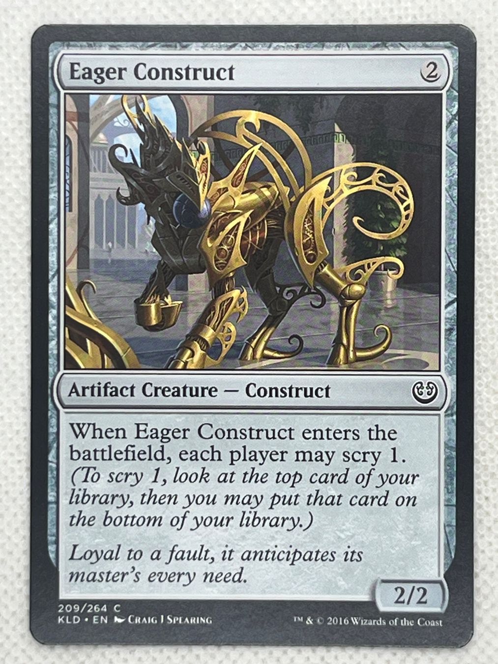 Magic The Gathering Carte collezionabili: Magic The Gathering Eager Construct KLD 209/264 C – Usato da Hinterkappelen venduto da Kim1992