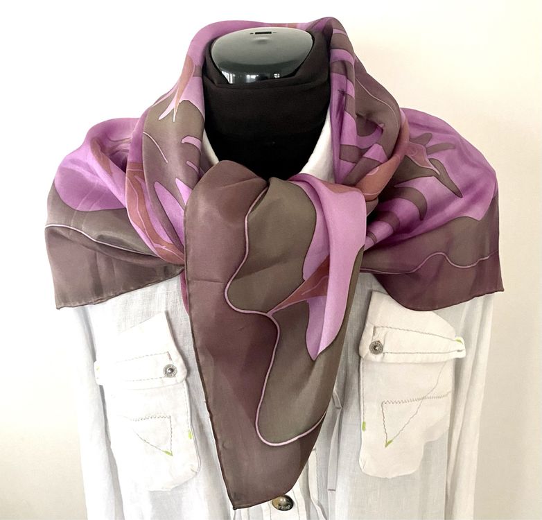 Foulards, Tücher & Schals: Seidenschal Foulard Silk Scarf Halstuch – Gebraucht aus Jona von Flamingoo 5