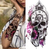 Tatouage temporaire tête de mort