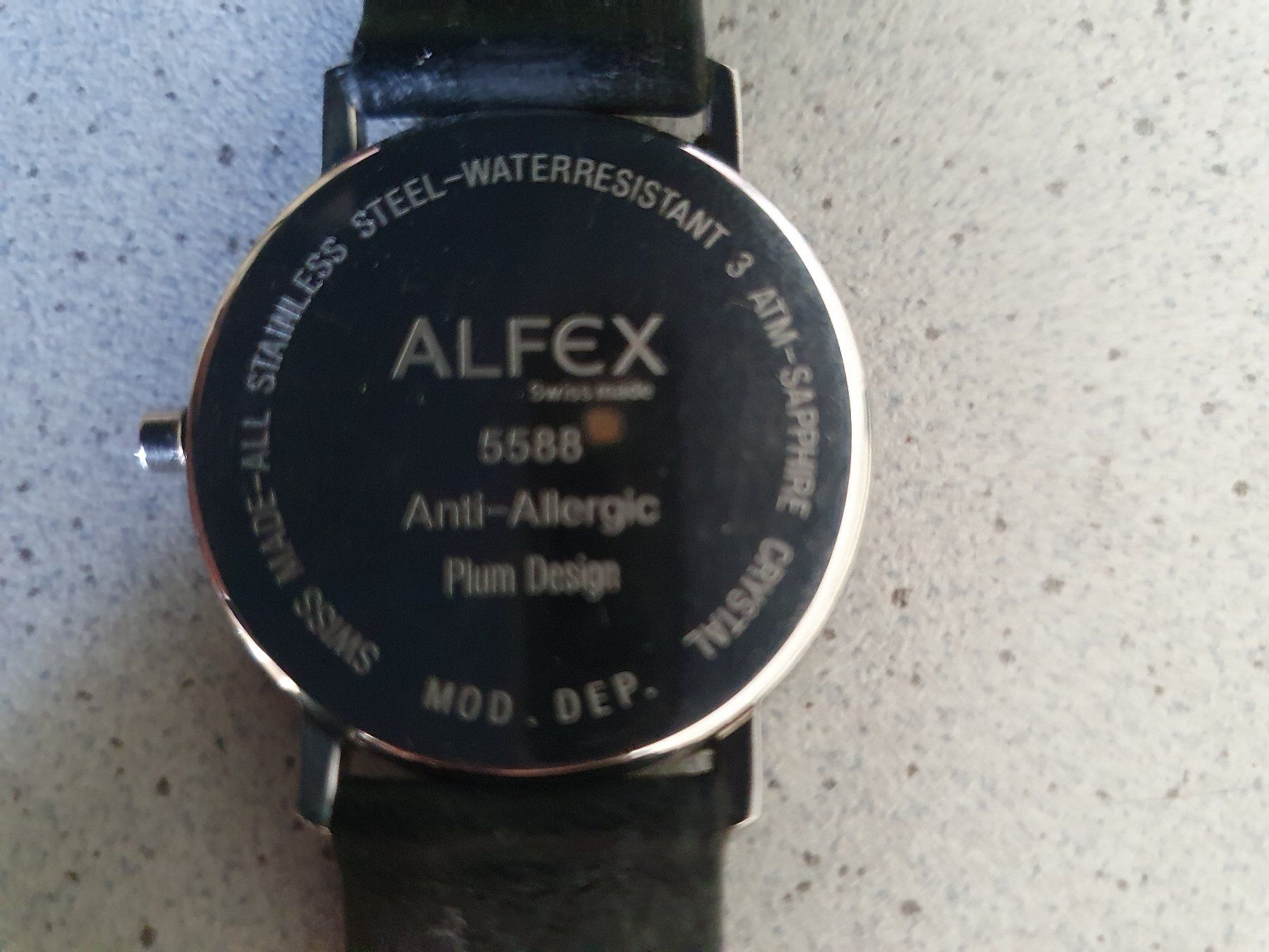 Uhr ALFEX Swiss Made Sekunden Datum neue Batterie (D