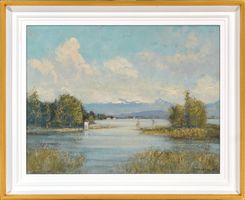 Max Keller (1916-1982): Sicht von Rapperswil zum Obersee