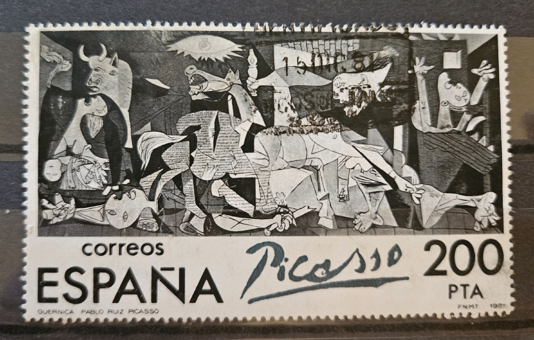 Tutti i francobolli: Briefmarke Spanien Guernica Picasso 200 PTA 1981 – Usato da Heimenschwand venduto da chr_p2jp