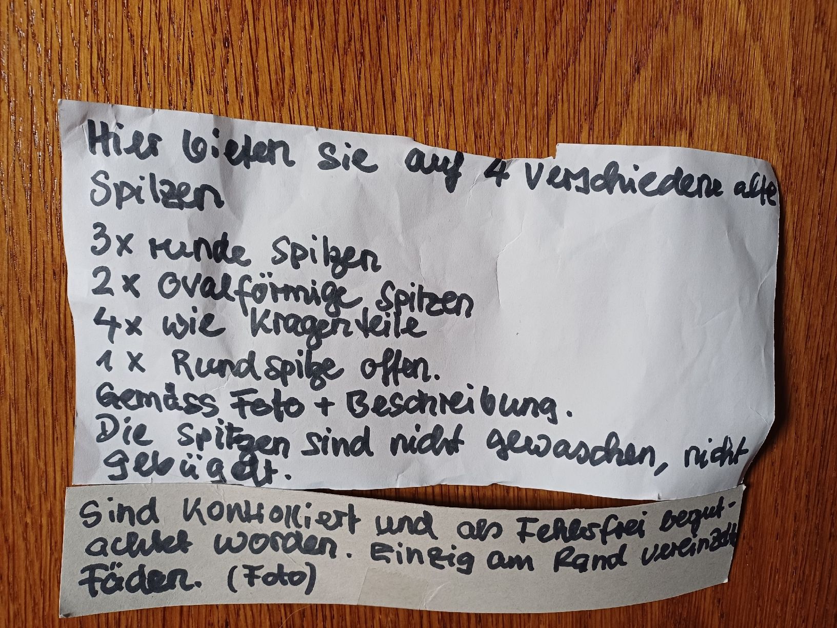 Tessuti: 4 verschiedenartige, alte Spitzen – Nuovo (secondo la descrizione) da Gächliwil venduto da lesidees 9